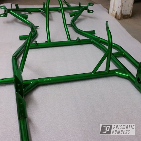 Powder Coating: Illusion Lime Time PMB-6918,Clear Vision PPS-2974,Off-Road,Powder Coated Go Kart Frame
