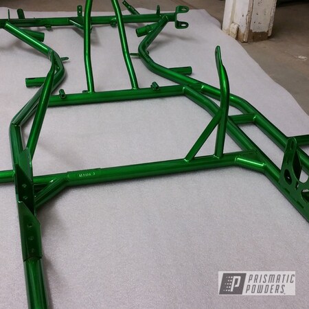 Powder Coating: Illusion Lime Time PMB-6918,Clear Vision PPS-2974,Off-Road,Powder Coated Go Kart Frame