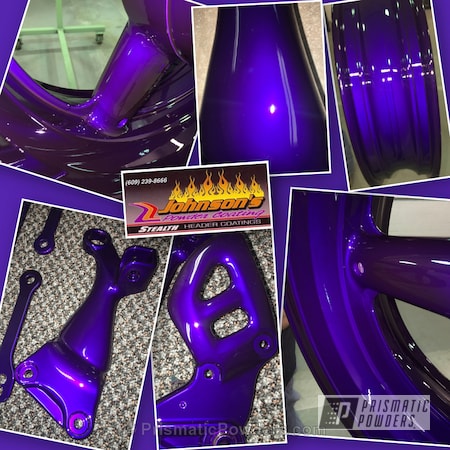 Powder Coating: Powder Coated Sport Bike Parts and Wheels,Motorcycles,Candy Purple PPS-4442