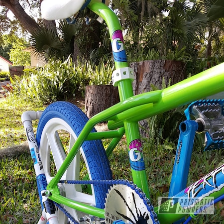 Powder Coating: Kiwi Green PSS-5666,Powder Coated '87 GT Performer Bicycle,Bicycles