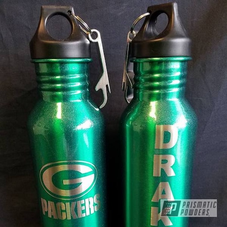 Powder Coating: Single Powder Application,Football Theme,Green Bay Packers,Ash Green PPB-2655,NFL,Custom Bottle Keepers,Miscellaneous