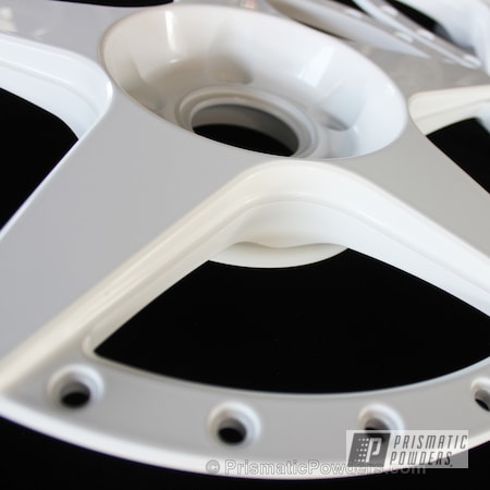 Powder Coating: Wheels,Powder Coated Barramundi Design Wheels,Gloss White PSS-5690