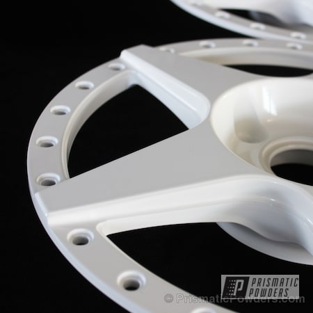 Powder Coating: Gloss White PSS-5690,Powder Coated Barramundi Design Wheels,Wheels