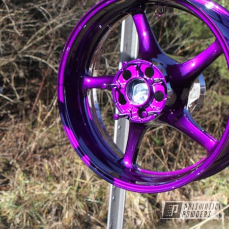 Powder Coating: Lollypop Purple PPS-1505,Powder Coated Wheels,Acura Silver PMB-6558,Clear Vision PPS-2974,Wheels