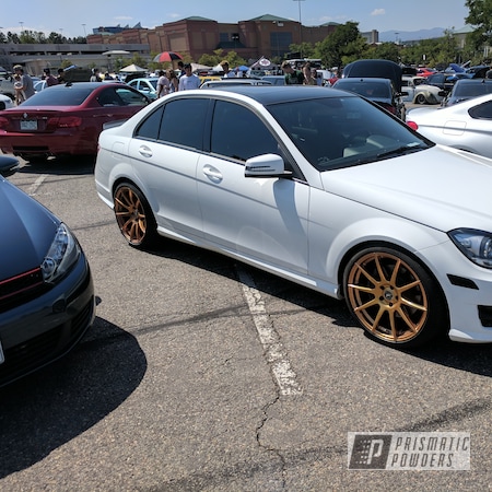 Powder Coating: Wheels,Automotive,Clear Vision PPS-2974,Two Stage Application,Custom Wheels,Illusion True Copper - DISCONTINUED PMB-10044,Mercedes,Clear Top Coat,Copper Wheels
