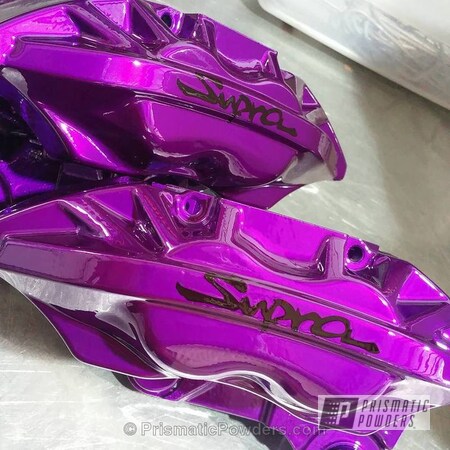 Powder Coating: Automotive,Clear Vision PPS-2974,Clear Top Coat,Illusion Violet PSS-4514,Custom Brake Calipers