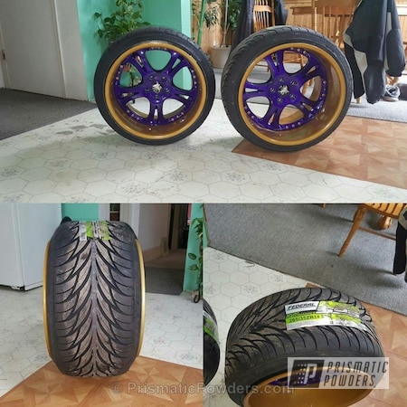 Powder Coating: Powder Coated Weds Kranze Cerberus 1 Wheels,Clear Vision PPS-2974,Gold Sparkle PPB-4499,Illusion Purple PSB-4629,Wheels