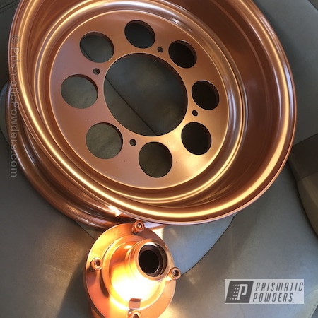 Powder Coating: Wheels,Automotive,Penny Gold PPB-5129,Powder Coated Wheel