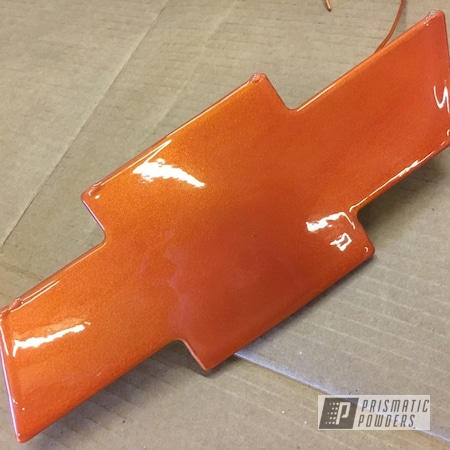 Powder Coating: Chevy Logo,Custom Automotive Accents,Bow Tie,Clear Vision PPS-2974,Automotive,Illusion Orange PMS-4620