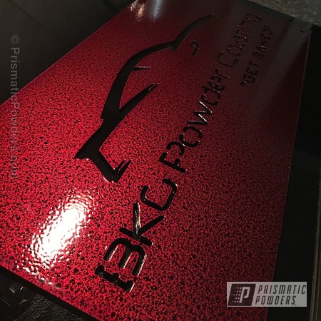 Powder Coating: Black Frost PVS-3083,Powder Coated Sign,Deep Red PPS-4491,Art