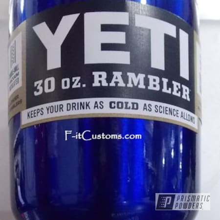 Powder Coating: Intense Blue PPB-4474,Tumbler,Miscellaneous,Powder Coated Yeti Tumblers,LOLLYPOP RED UPS-1506,Clean White PSS-4950