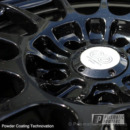 Powder Coating: Single Powder Application,Wheels,Enkei Rims,Automotive,Custom Wheels,Pearl Black PMB-5347