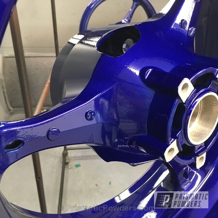 Powder Coating: Motorcycles,Clear Top Coat,Illusion Royal PMS-6925,Clear Vision PPS-2974,Custom Motorcycle Wheels,Wheels