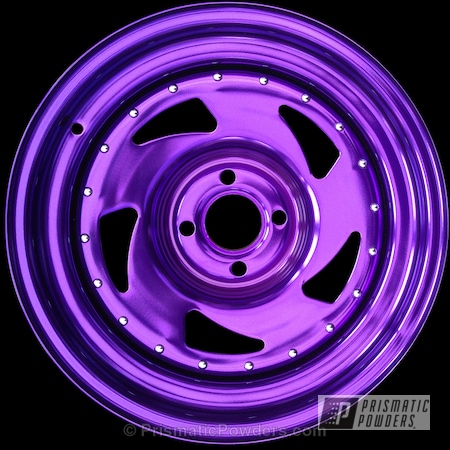 Powder Coating: Single Powder Application,Wheels,Automotive,Powder over Chrome Plate,chrome,ANODIZED SUGAR GRAPE UPB-1542,Purple BDE Wheels
