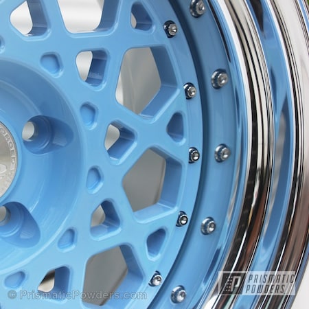 Powder Coating: Troll Blue PSS-2657,Powder Coated Barramundi Design Wheels,Clear Vision PPS-2974,Wheels