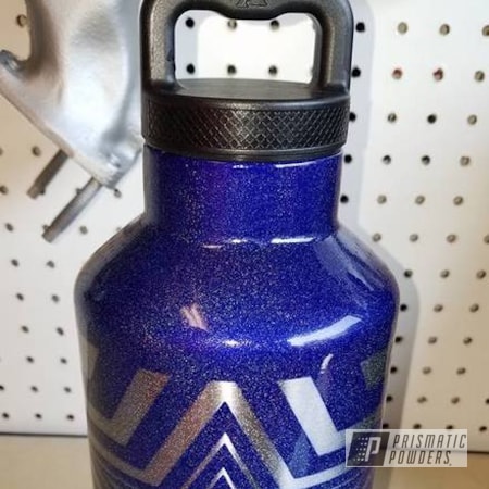 Powder Coating: Clear Lights PPB-4864,Illusion Royal PMS-6925,Two Stage Application,Miscellaneous,Custom 64 oz Water Bottle