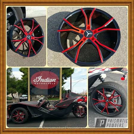 Powder Coating: Powder Coated Indian Motorcycle,Card Black PSS-1523,Clear Vision PPS-2974,Wheels