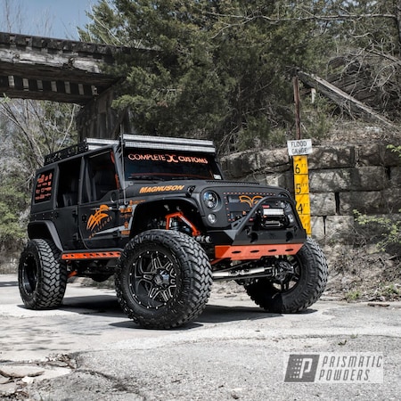 Powder Coating: Roll Cages,Diff Covers,Rockers,Powder Coated Lift Kits,Clear Vision PPS-2974,Caveman Black PTS-1539,Bumpers,Off-Road,Steps,Illusion Tangerine Twist PMS-6964,Wheels