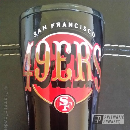 Powder Coating: Ink Black PSS-0106,Clear Top Coat,Miscellaneous,Clear Vision PPS-2974,49ers Theme Cup,NFL Football