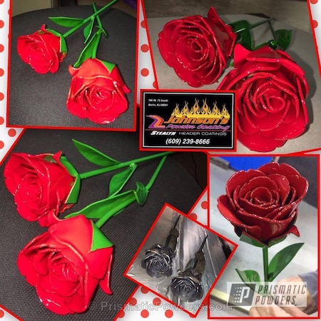 Powder Coating: Metal Roses,Hot Yellow PSS-1623,Miscellaneous,Astatic Red PSS-1738,Multi-Powder Application,Art,Farm Green PSS-5463,Two Tone