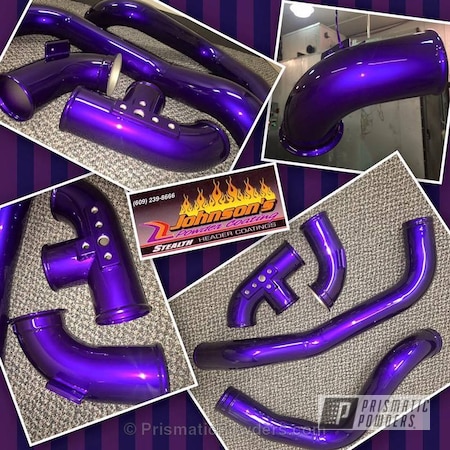 Powder Coating: Candy Purple PPS-4442,Single Powder Application,Automotive,Air Intake Pipes