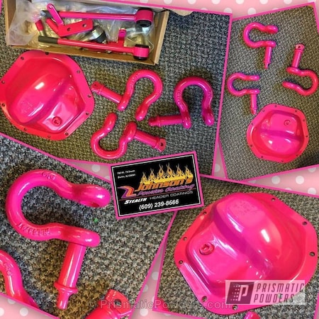 Powder Coating: Hydrographic over Powder,Jeep Accessories,Single Powder Application,Passion Pink PSS-4679,Automotive