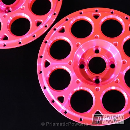 Powder Coating: Powder Coated Wheels,Corkey Pink PPS-5875,Wheels