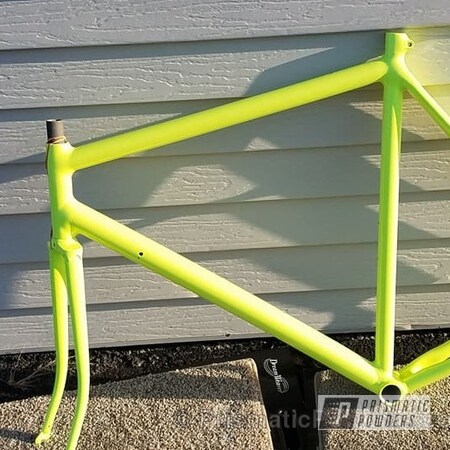 Powder Coating: Single Powder Application,Bicycle Frame and Fork,Bicycles,Honda Yellow PMB-1657