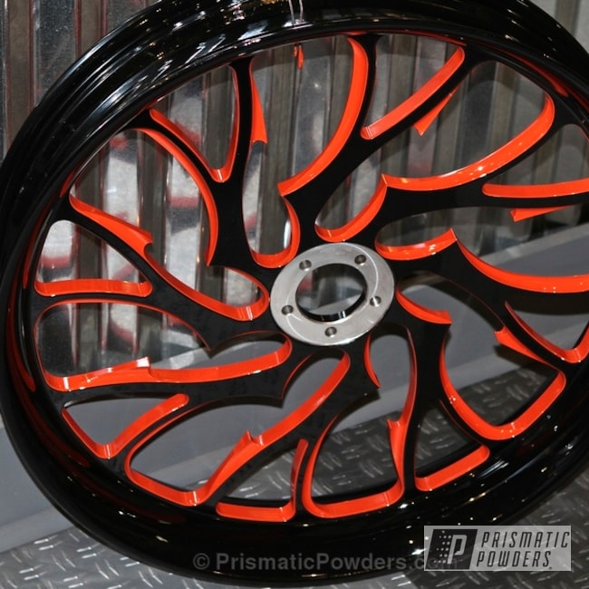 Harley Orange Ii With Ink Black And Clear Vision Top Coat