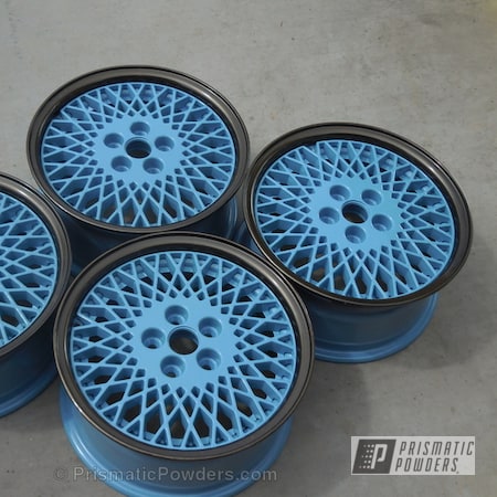 Powder Coating: TRIPLE BRONZE UMB-4548,Captive Blue PSS-1718,Powder Coated Wheels,Silver Sparkle PPB-4727,Wheels