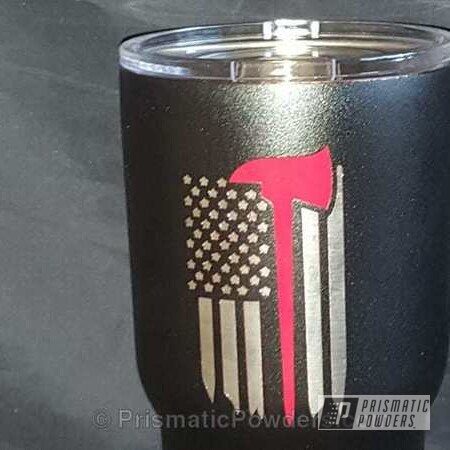 Powder Coating: Thin Red Line Theme,American Flag,Custom Coated Cup,Custom 2 Coats,RAL 3002 Carmine Red,Miscellaneous
