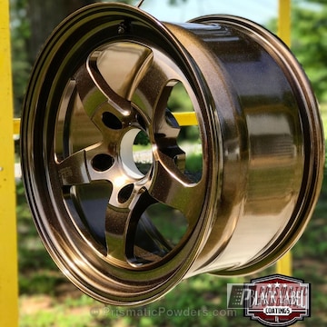 Forged Weld Racing Wheels Coated In A Bronze Chrome Finish