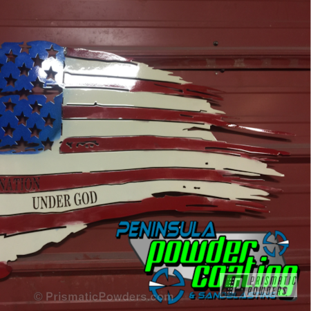 Powder Coating: American Flag,Three Powder Application,Art,Basic White PSS-4371,Ford Dark Blue PSB-4624,Astatic Red PSS-1738,Miscellaneous