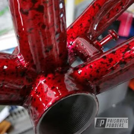 Powder Coating: Black Frost PVS-3083,Bicycles,LOLLYPOP RED UPS-1506,Powder Coated Bicycle Frame