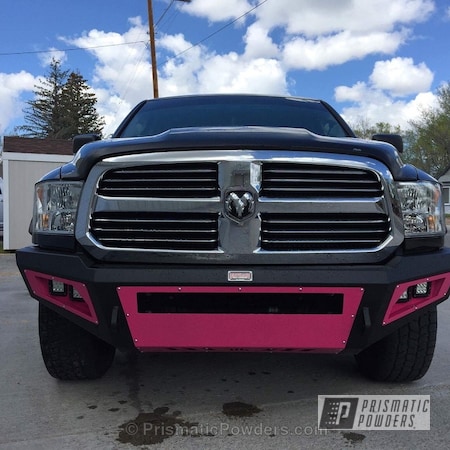 Powder Coating: Body Guard Bumper,Custom Truck Detailing,Single Powder Application,Passion Pink PSS-4679,Automotive