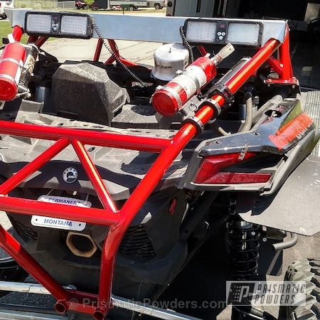 Powder Coating: Can-am X3,Heavy Silver PMS-0517,LOLLYPOP RED UPS-1506,Off-Road,Custom Off-Road Build
