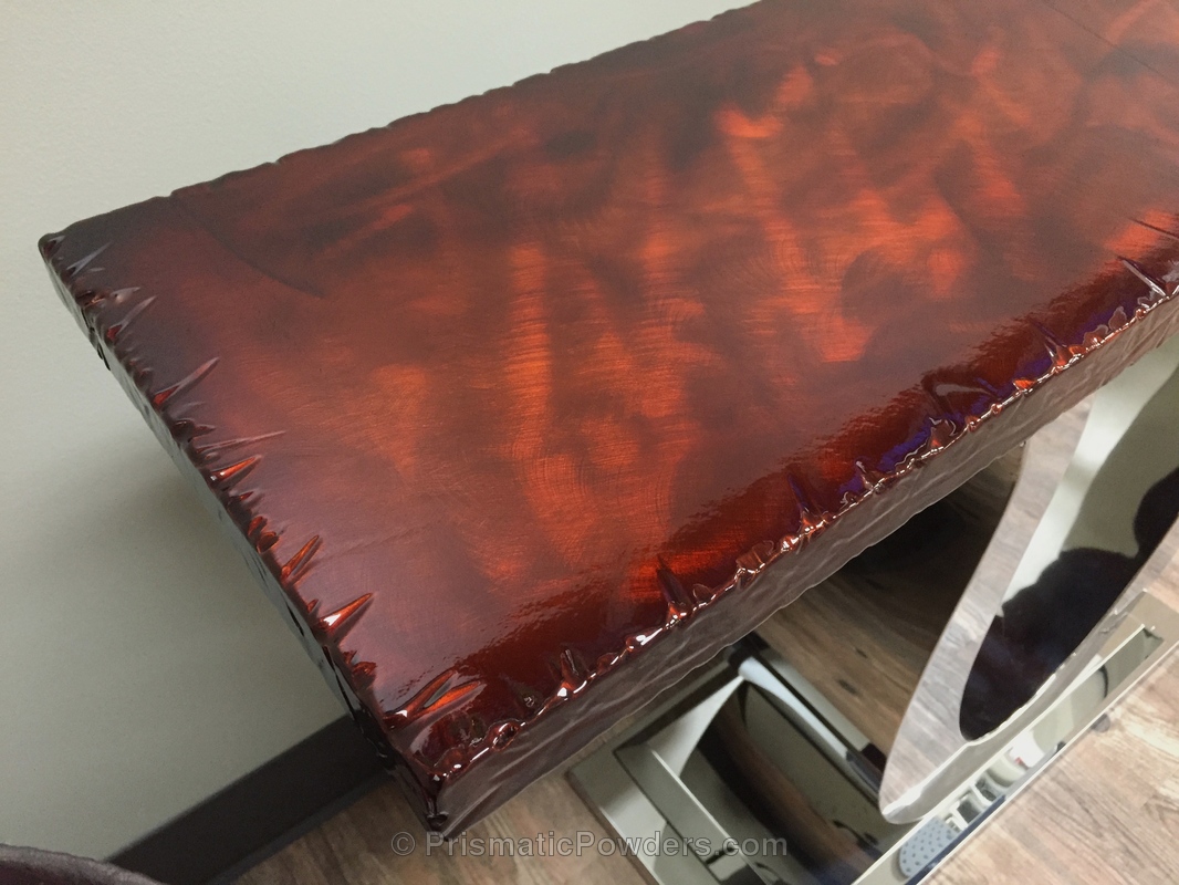 Translucent Copper Custom Table Top coated in Transparent Copper | Gallery Project ...