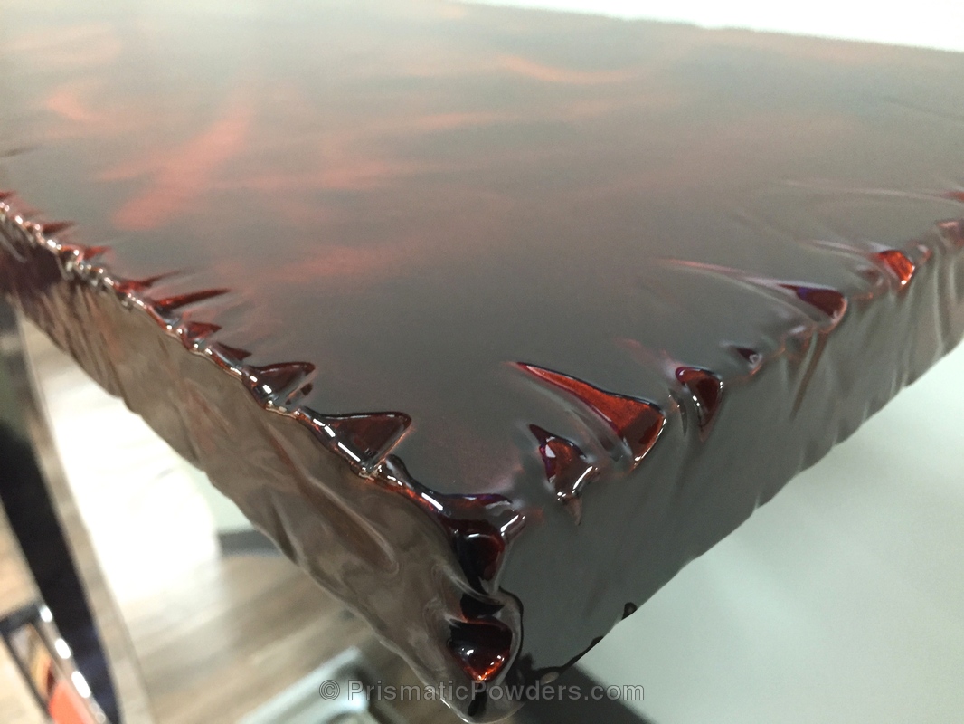 Translucent Copper Custom Table Top coated in Transparent Copper | Gallery Project ...