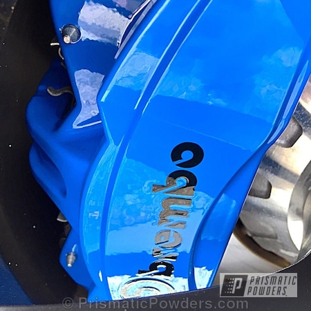 Powder Coating: Custom Brake Calipers,Ford GT350,Clear Top Coat,Brembo Brakes,Bic Blue PSB-6932,Clear Vision PPS-2974,Automotive