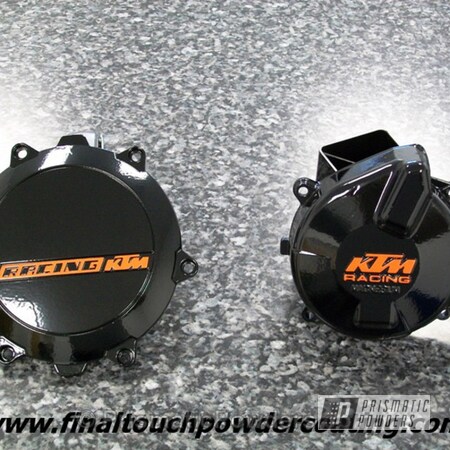 Powder Coating: Ink Black PSS-0106,Motorcycles,RAL 2008 Bright Red Orange,Clear Vision PPS-2974