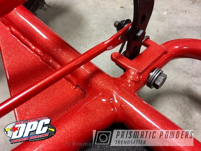 Powder Coating: Clear Vision PPS-2974,Illusion Red PMS-4515,Clear Top Coat,Custom 2 Coats,Early 80's Manco Dingo Restoration,Complete Rebuild