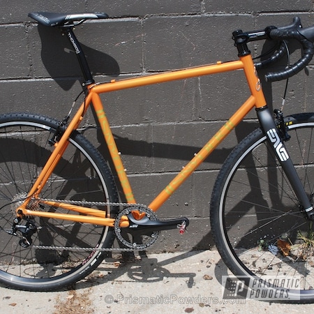 Powder Coating: Custom,Orange,powder coating,Bicycles,Bike Frame,Prismatic Powders,Illusion Orange PMS-4620,powder coated,CX Bike