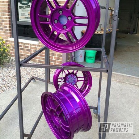 Powder Coating: Wheels,Custom,Clear Vision PPS-2974,Purple,powder coating,powder coated,Prismatic Powders,Illusion Violet PSS-4514