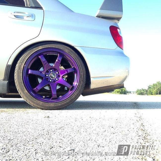 Subaru Wheels Coated In Illusion Purple And Clear Vision