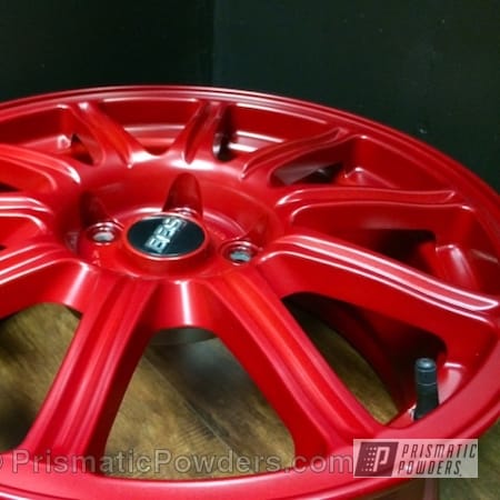 Powder Coating: Wheels,Anodized Red PPB-5936,powder coating,red wheels,powder coated,Prismatic Powders
