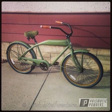Powder Coating: Bicycles,Army Green PSB-4944