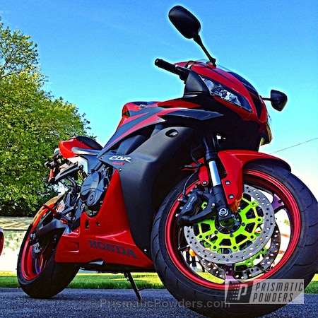 Powder Coating: Motorcycles,Glowing Yellow PPB-4759,instagram bmorekreative