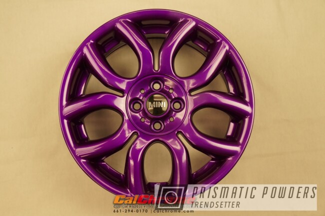 Powder Coating: Wheels,Automotive,Mini Cooper,Clear Vision PPS-2974,Custom Wheels,Solid Tone,Illusion Violet PSS-4514
