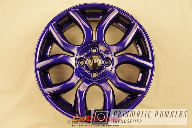 Powder Coating: Illusion Blue PSS-4513,Mini Cooper,Clear Vision PPS-2974,Automotive,Solid Tone,Custom Wheels,Wheels
