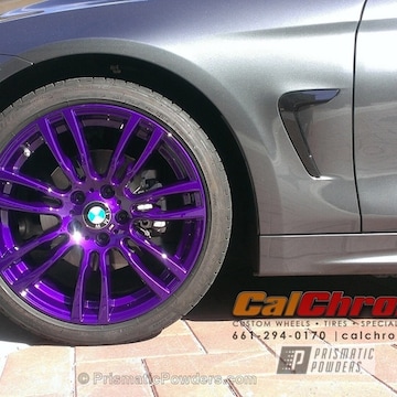 Bmw 4 Series Wheels Coated In Illusion Purple And Clear Vision